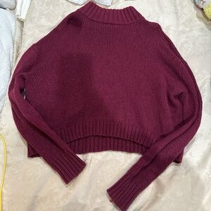 American Eagle Outfitters Maroon Turtleneck Sweater